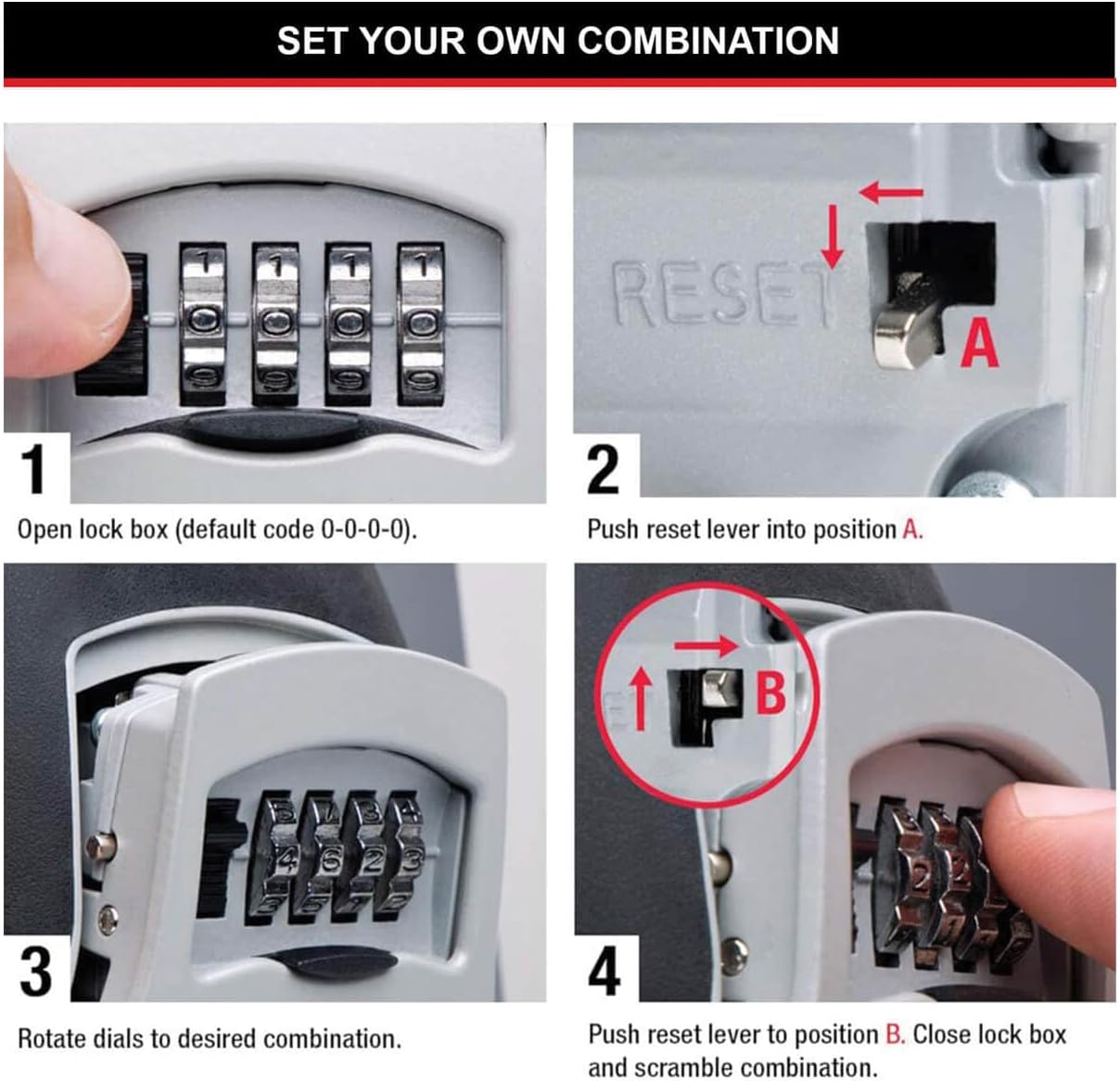 Master Lock Key Safe Wall Mounted, Medium 85 x 119 x 36 mm, Outdoor, Mounting Kit, for Home Office Industries Vehicles, Black & Silver - Free Shipping Worldwide