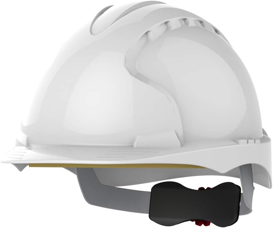 Safety Helmet White - EVO3 OneTouch Slip Ratchet Vented - Free Shipping Worldwide