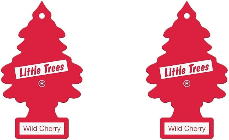 Little Trees Air Freshener (Pack of 2); Wild Cherry Fragrance For Car Home Boat Caravan - Free Shipping Worldwide