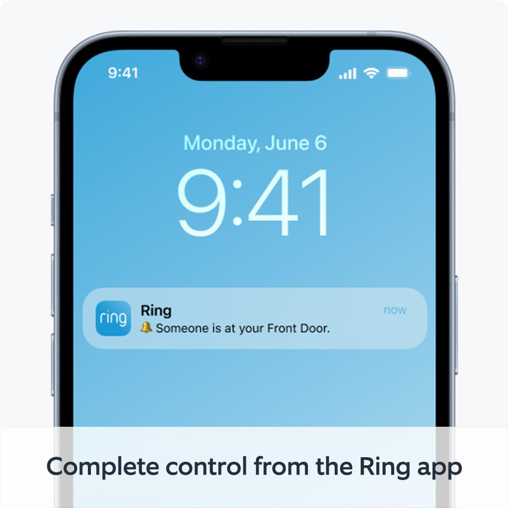 Ring Battery Video Doorbell (2024 release) | DIY Wireless Video Doorbell Camera I Head-To-Toe View, HD Video | Easy to install (5 min) | With Built-in Battery - Free Shipping Worldwide