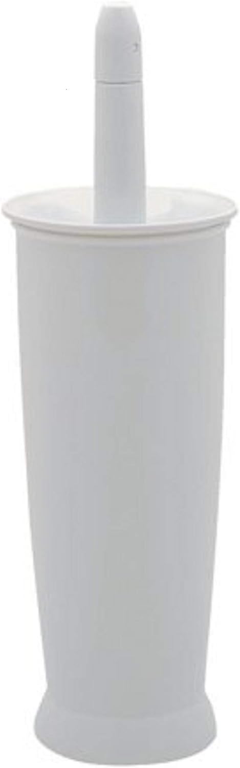 Addis Closed Toilet Brush Set, Plastic, White, 12.5 x 12.5 x 39 cm - Free Postage Worldwide!