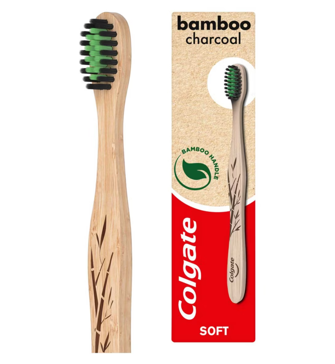 Colgate Bamboo Charcoal Soft Toothbrush - Free Shipping Worldwide