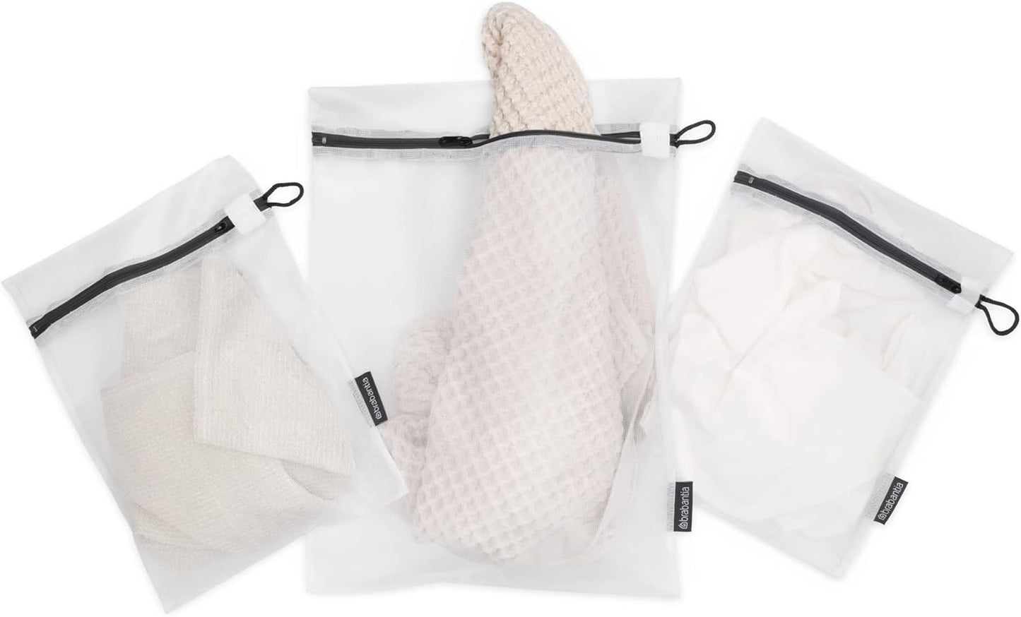 Brabantia Laundry Washing Bags, Set of 3, White - Free Shipping Worldwide