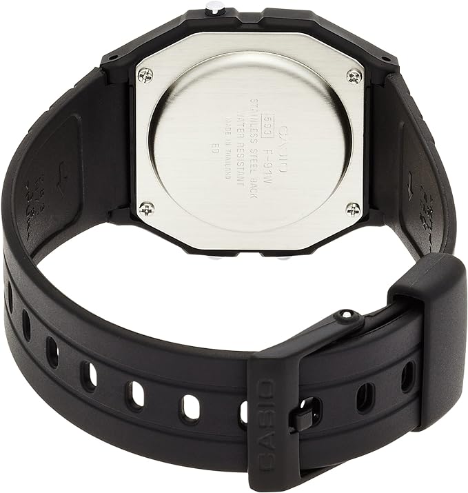 Casio Standard Digital Watch (With LED Light) F-91W-1JF - Free Shipping Worldwide