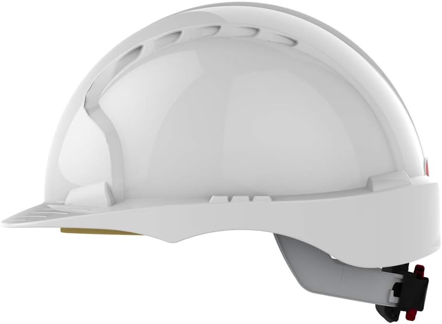 Safety Helmet White - EVO3 OneTouch Slip Ratchet Vented - Free Shipping Worldwide