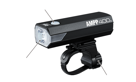 CatEye AMPP 400 Light Set - Rechargeable (front and back lights); Free Shipping Worldwide