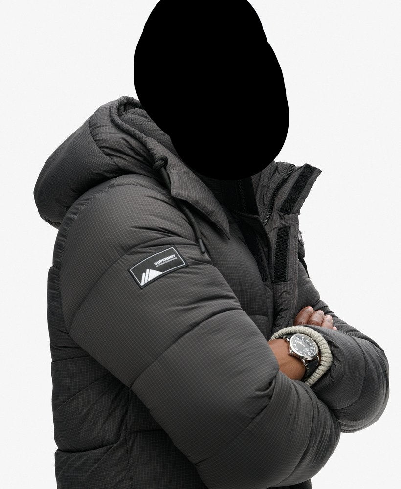 Superdry - Long, black Coat/Jacket - Ripstop Longline Puffer Jacket - All Sizes - Free Shipping Worldwide