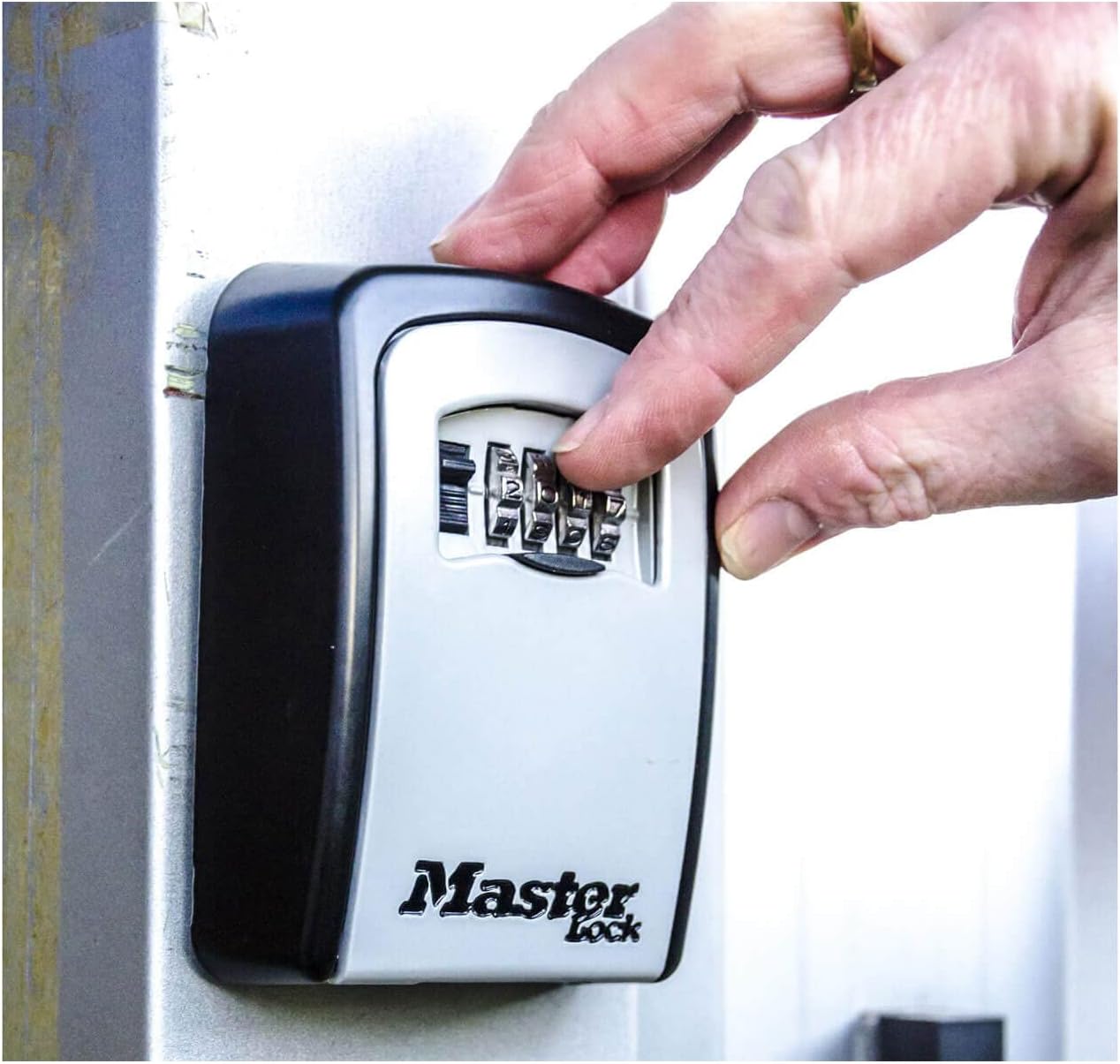Master Lock Key Safe Wall Mounted, Medium 85 x 119 x 36 mm, Outdoor, Mounting Kit, for Home Office Industries Vehicles, Black & Silver - Free Shipping Worldwide