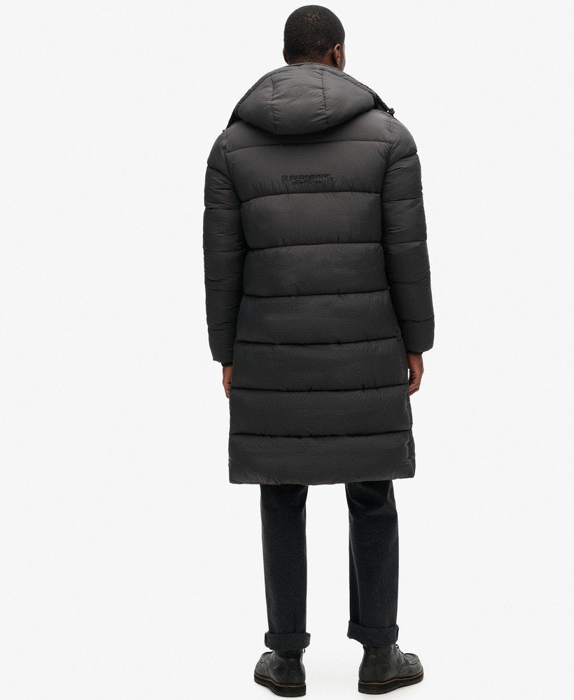 Superdry - Long, black Coat/Jacket - Ripstop Longline Puffer Jacket - All Sizes - Free Shipping Worldwide