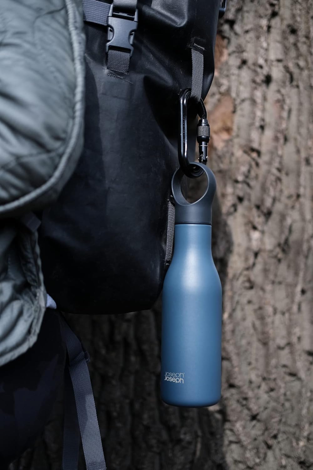 Joseph Joseph Loop- Stainless-steel Vacuum Insulated Water Bottle / Flask, 500ml, Blue - Free Shipping Worldwide