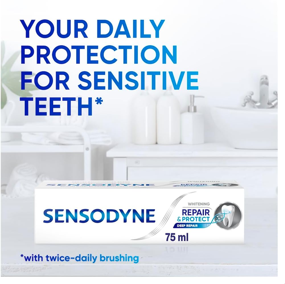 Sensodyne Toothpaste Repair and Protect, Teeth Whitening Toothpaste for Sensitive Teeth, 75ml - Free Shipping Worldwide 