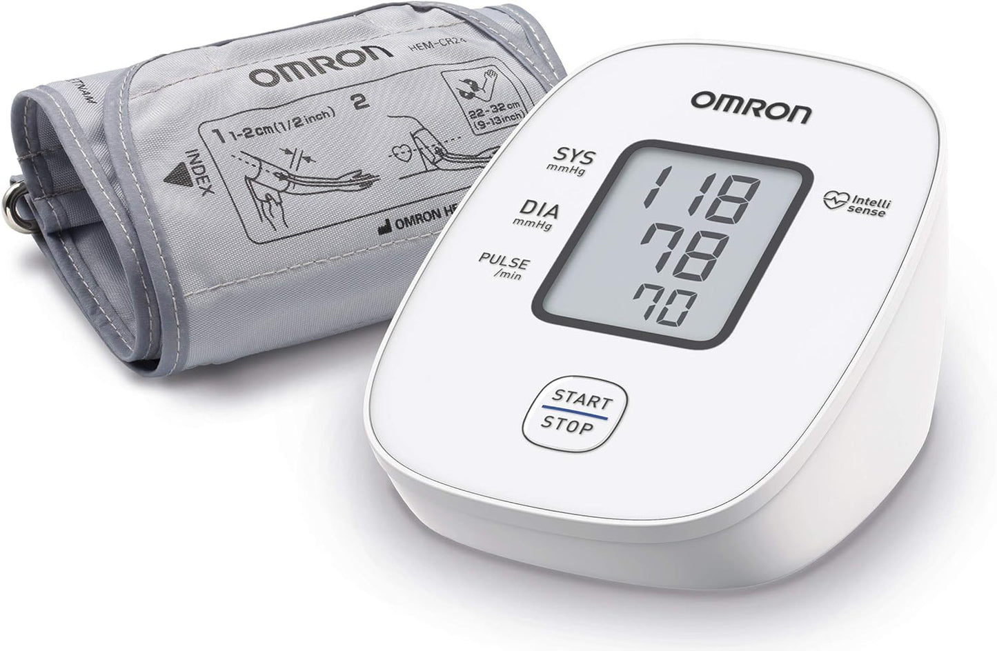 OMRON X2 Basic – Automatic Upper Arm Blood Pressure Monitor for Home Use, Clinically Validated | Irregular Heartbeat Detection | Cuff Wrapping Guide - Accurate Results & Memory - Free Shipping Worldwide