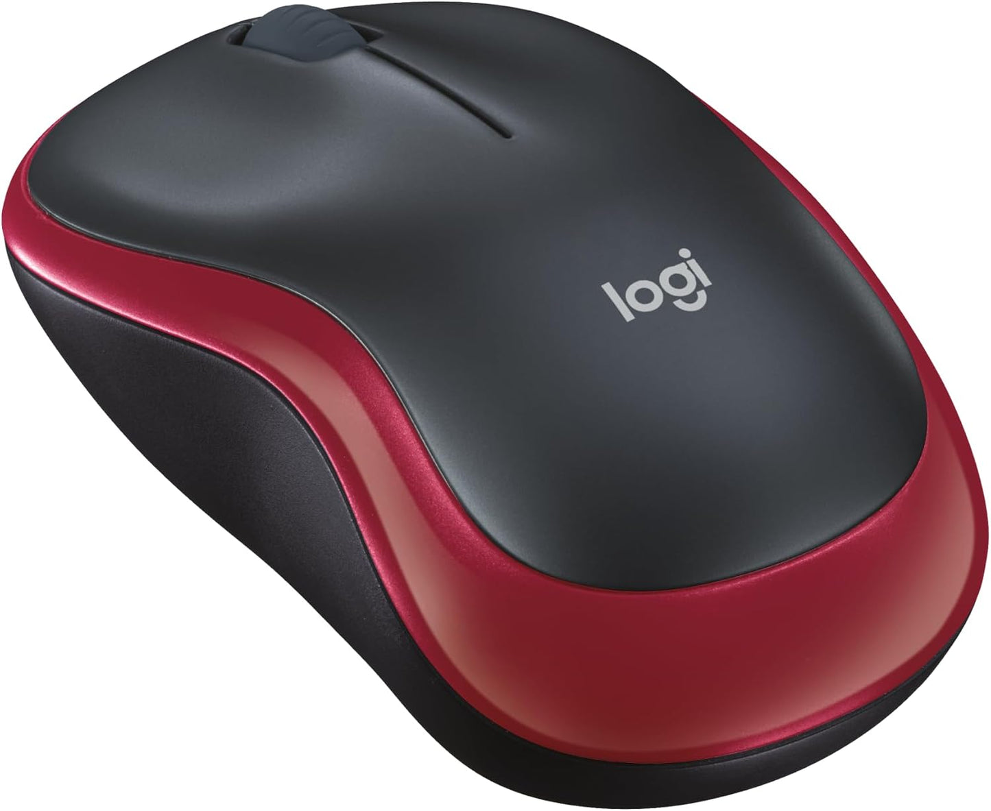 Logitech M185 Wireless Mouse, 2.4GHz with USB Mini Receiver, 12-Month Battery Life, 1000 DPI Optical Tracking, Ambidextrous, Compatible with PC, Mac, Laptop - Red - Free Shipping Worldwide