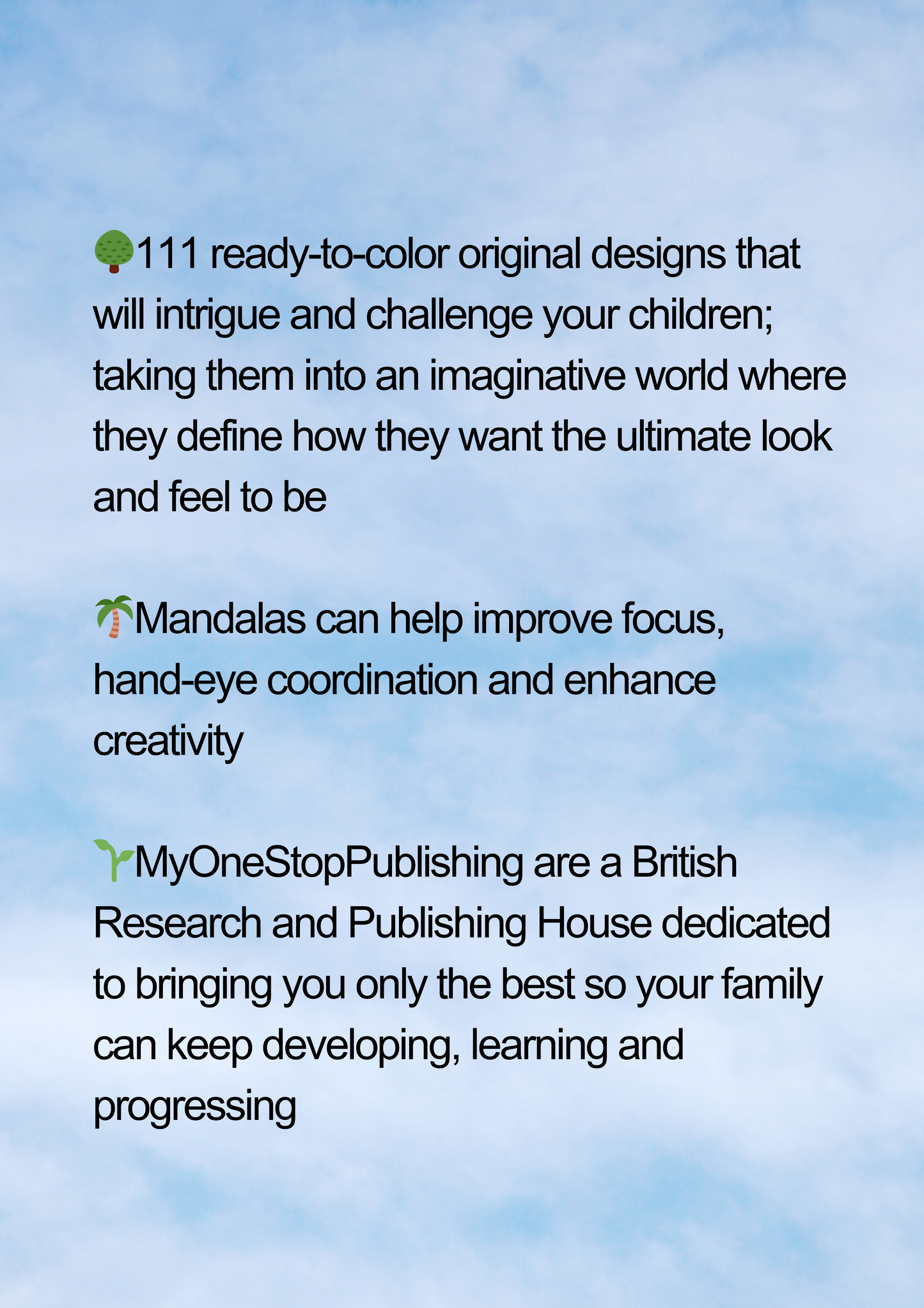 101 Mandalas ~ Children’s Coloring Book - A4 Sheets - Free Shipping Worldwide