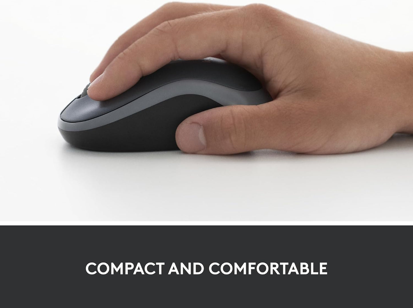 Logitech M185 Wireless Mouse, 2.4GHz with USB Mini Receiver, 12-Month Battery Life, 1000 DPI Optical Tracking, Ambidextrous, Compatible with PC, Mac, Laptop - Red - Free Shipping Worldwide