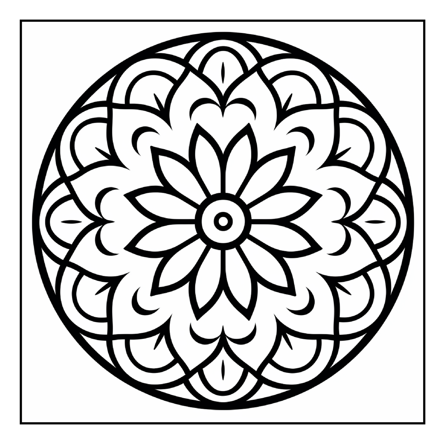 101 Mandalas ~ Children’s Coloring Book - A4 Sheets - Free Shipping Worldwide