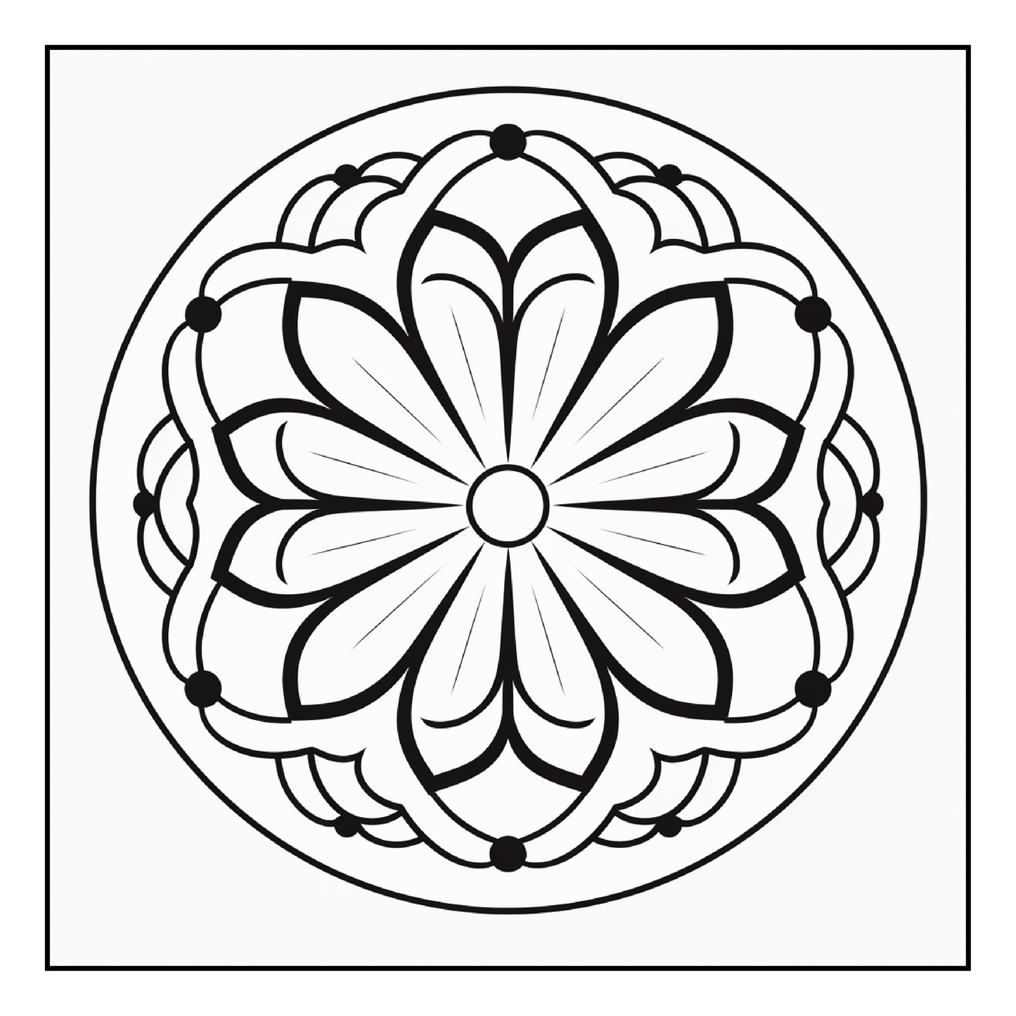 101 Mandalas ~ Children’s Coloring Book - A4 Sheets - Free Shipping Worldwide