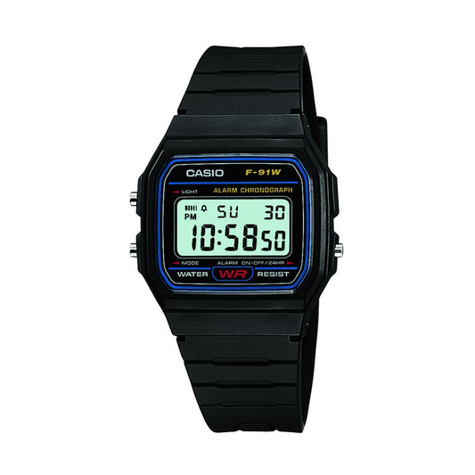 Casio Standard Digital Watch (With LED Light) F-91W-1JF - Free Shipping Worldwide