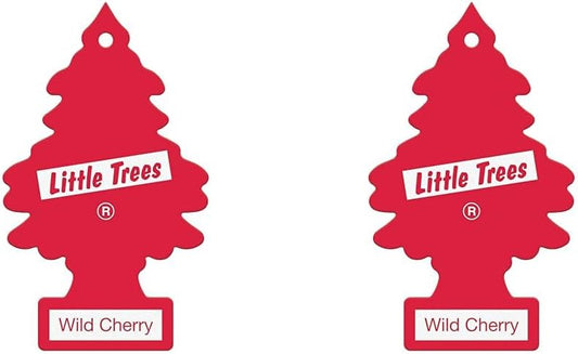 Little Trees Air Freshener (Pack of 2); Wild Cherry Fragrance For Car Home Boat Caravan - Free Shipping Worldwide