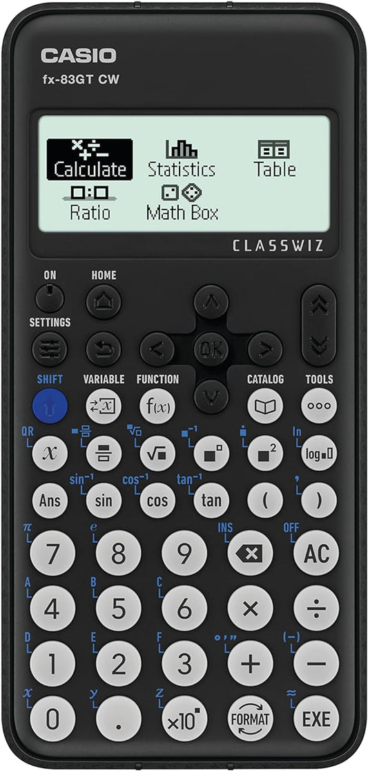 Casio FX-83GTCW Black Scientific Calculator - Free Shipping Worldwide