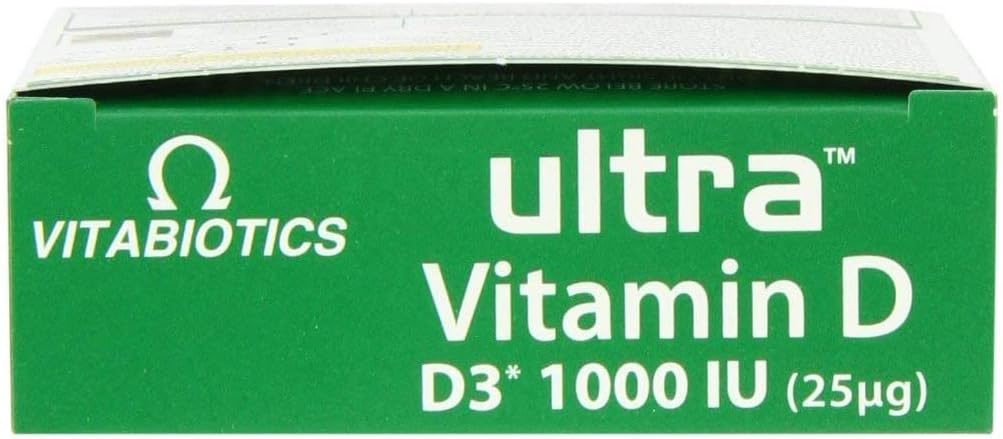 Vitamin D Tablets 1000IU, Vitabiotics Ultra (96 Day Supply); Free Shipping Worldwide