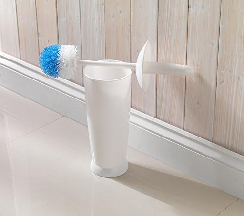 Addis Closed Toilet Brush Set, Plastic, White, 12.5 x 12.5 x 39 cm - Free Postage Worldwide!