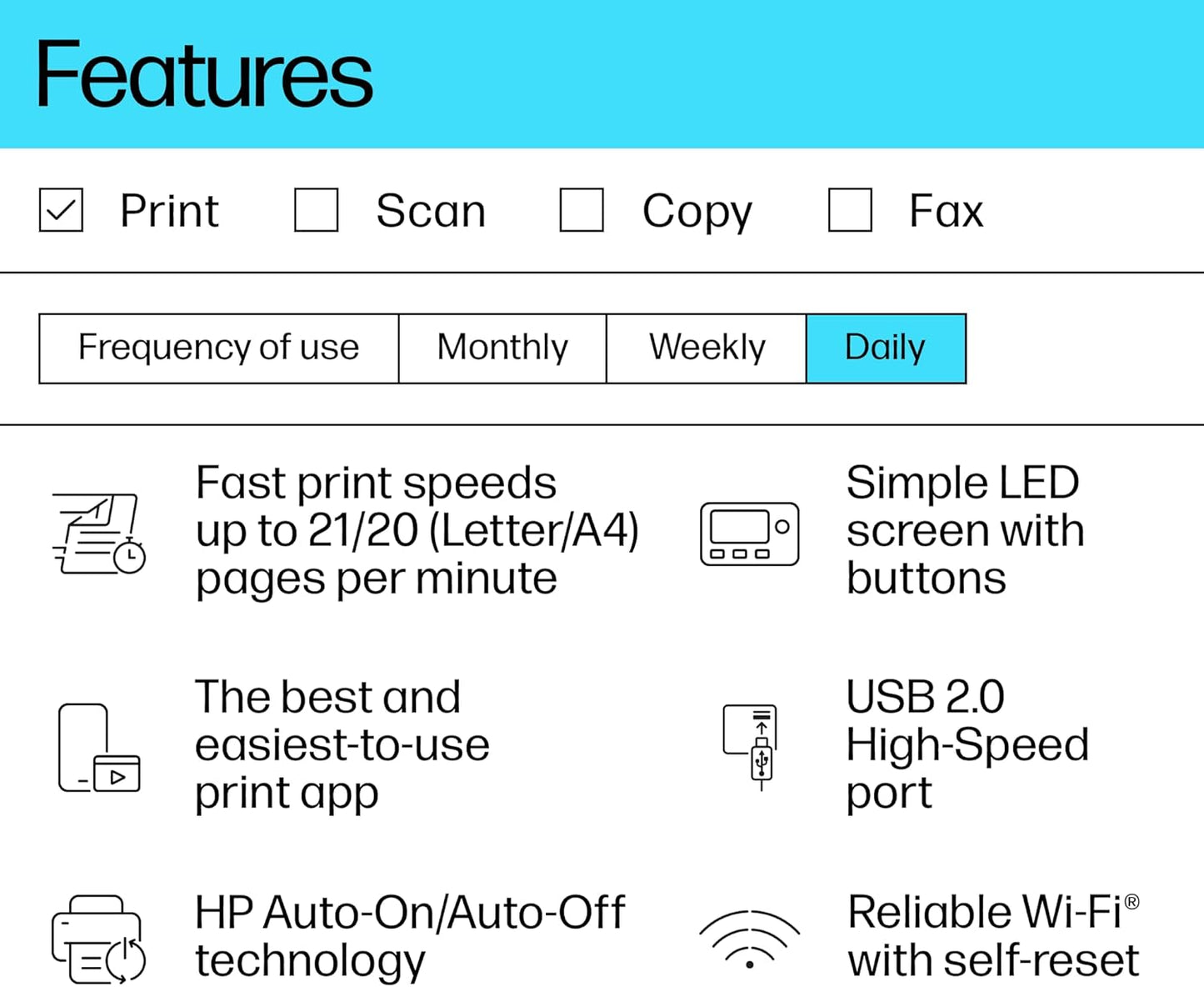 HP LaserJet M110W Wireless Mono Laser Printer | Compact Design | WiFi Printer - Free Shipping Worldwide